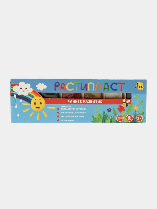 Пластилин "Лео" "Расти" пластилин растительный "РАСТИ пласт" LRP-0106 120 гр, 6 цв