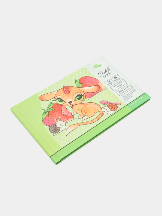 Sketchbook 7BC, 197x124mm, 24 varaq, bo'sh varaqlar, mat laminatsiya dizayni 21564 - 