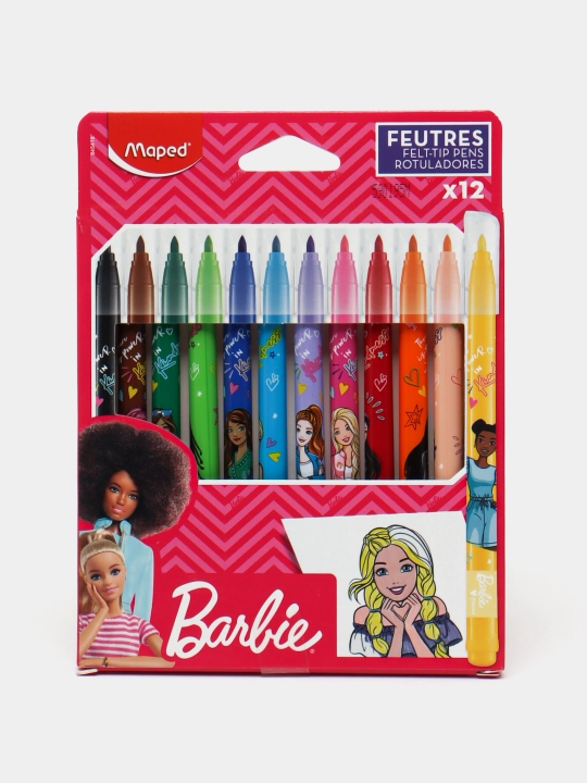 Flomaster Maped Barbie 845418, 12 ta rangli - 