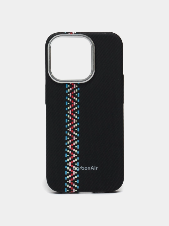 IPhone 16 Pro/16 Pro Max/13/14/15/Plus/Pro/Pro Max uchun karbon MagSafe g'ilof
