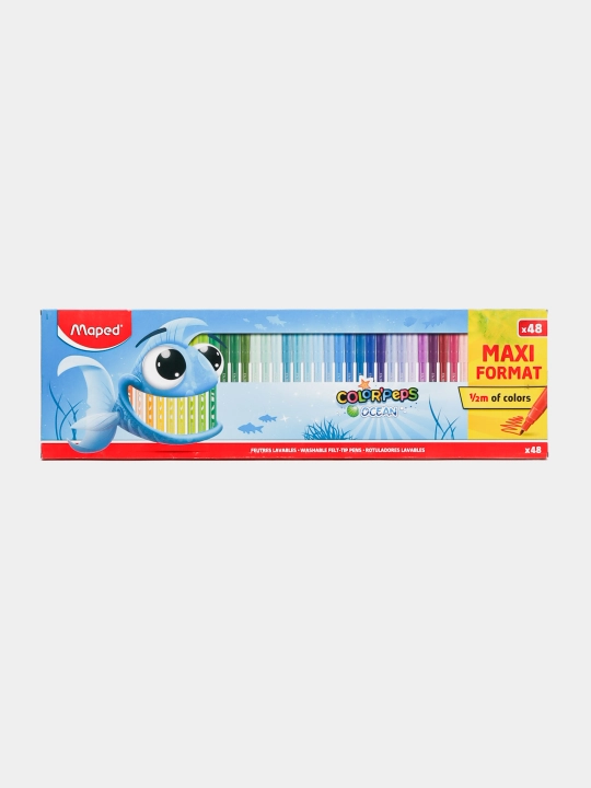 Фломастеры Maped Colorpeps Ocean Felt Pens X48 BOX 845727