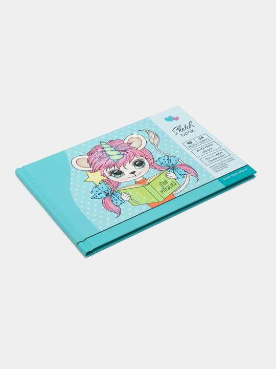 Sketchbook 7BC, 197x124 mm, 24 varaq, bo'sh varaqlar, mat laminatsiya dizayni 8168 21557