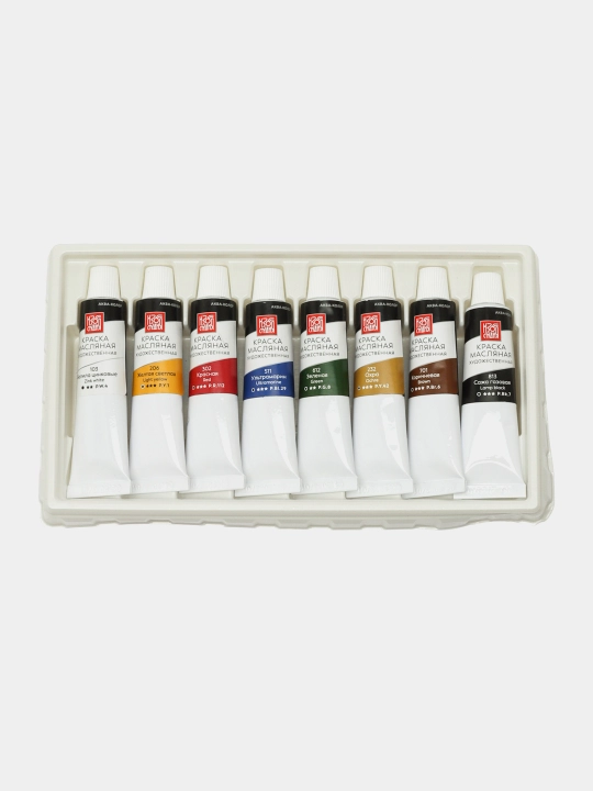 "Akva-kolor" "Izostudiya" moyli bo‘yog‘i IZO-OP-0818 moyli bo‘yoqlar to‘plami 8 rang, 18 ml - 
