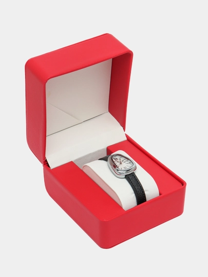 Женские наручные часы BVLGARI, с кожаным ремешком, в коробке — LWATCHS-0000010-ЧЕРН