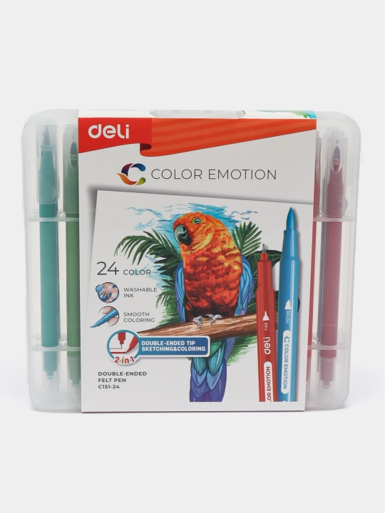 Фломастеры, 24 цвета, Deli EC151-24 q0000012166 - 