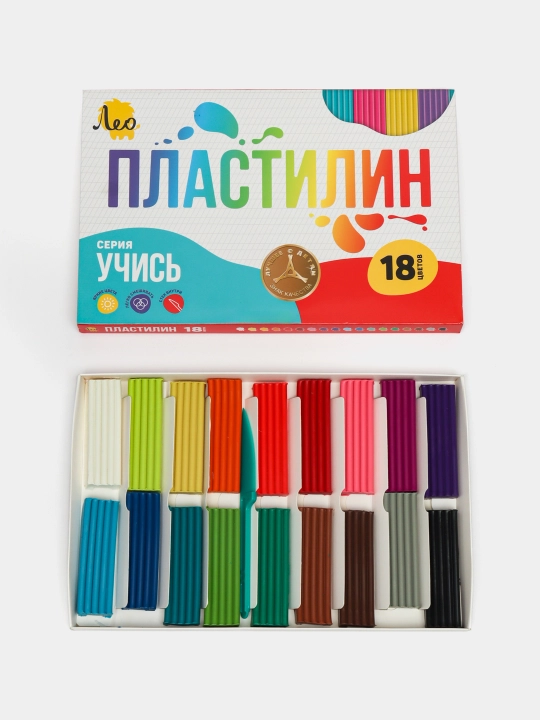 Plastilin "Leo" "O'rganing" Klassik plastilin LNMC-0118 360 g 18 rang