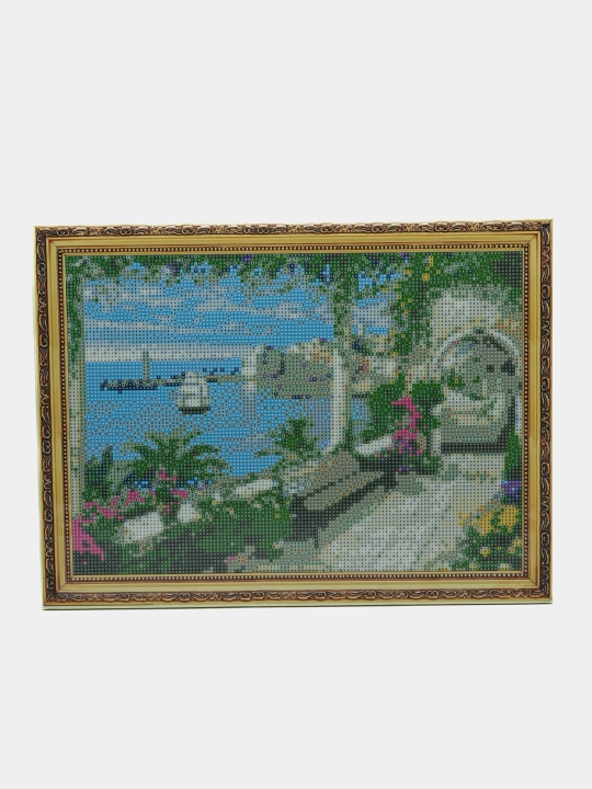 Olmos mozaika, bolalar to'plami, ijod uchun to'plam, podrama bilan, 30x40 sm, Olmos