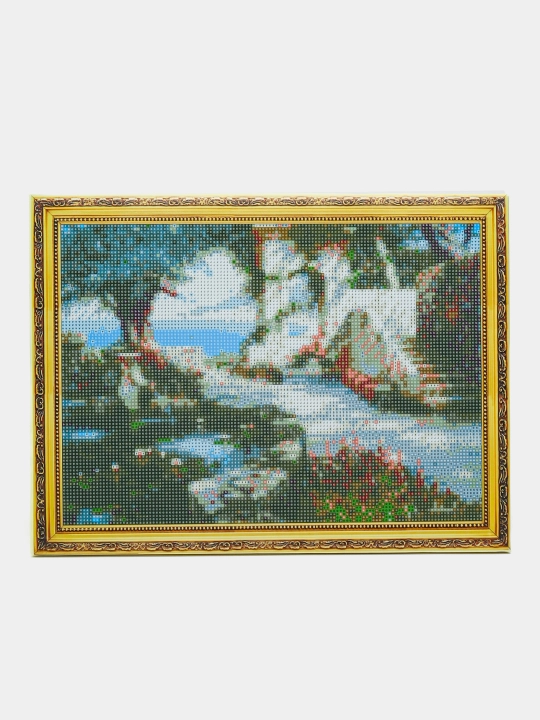Olmos mozaika, bolalar to'plami, ijod uchun to'plam, podrama bilan, 30x40 sm, Olmos