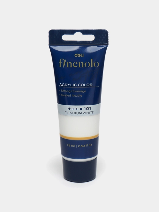 Naychali akril bo‘yog‘i, 75 ml, Deli EC75-WH q0000047682
