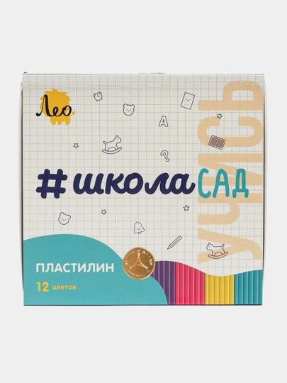 Пластилин Лео Учись классический LMC-0112, 12 цветов, 240 г — GTRAD-P109FC6-СИНИЙ