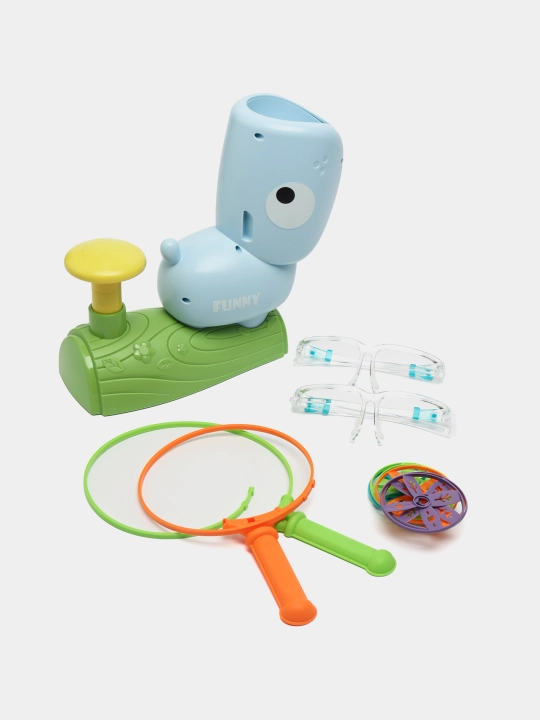 Игровой набор фрисби-катапульта для детей, активная уличная игра, запуск дисков