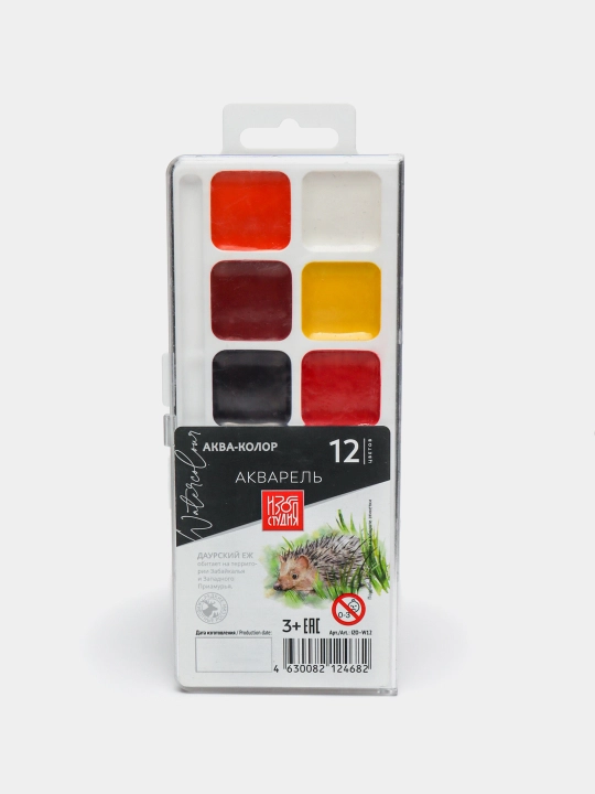 Akvarel bo'yoq Akva-kolor Izostudiya IZO-W12, cho'tkasiz, 12 rang - 
