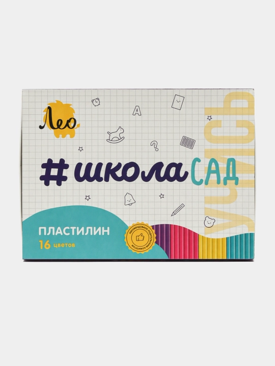 Пластилин "Лео" "Учись" Пластилин классический LMC-0116 320 гр, 16 цв