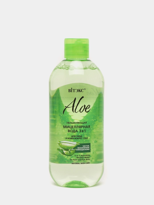 Micellar suvi Viteks ALOE, namlash, yuz va ko'z atrofidagi teri uchun, 400 ml