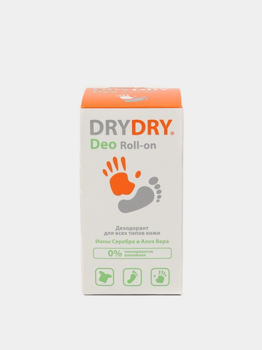 Terlash va hidga qarshi dezodorant Dry Dry de Deo Roll-on, kumush ionlari va aloe verali