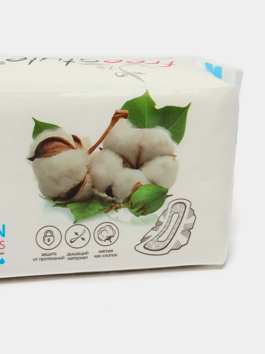 Ayollar gigiyenik prokladkalari Free Style Classic Cotton Super, 10 dona