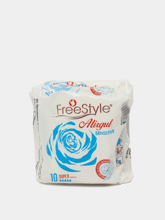 Ayollar gigiyenik tagligi "Free Style Atirgul Sensitive" 5 tomchi, super, 10 dona - 