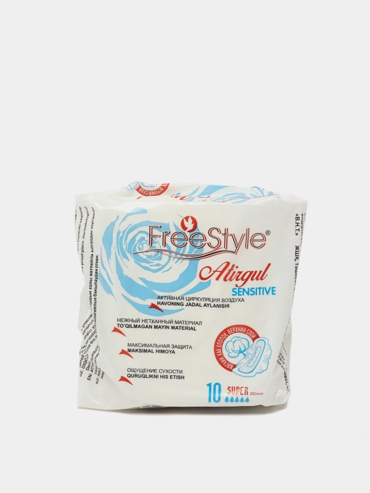 Ayollar gigiyenik tagligi "Free Style Atirgul Sensitive" 5 tomchi, super, 10 dona