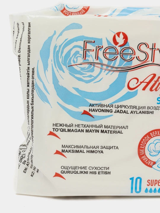 Ayollar gigiyenik tagligi "Free Style Atirgul Sensitive" 5 tomchi, super, 10 dona