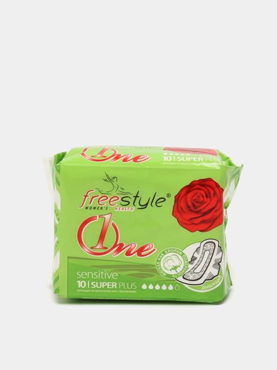 Прокладки женские гигиенические Free Style One sensitive super, 10 шт - 