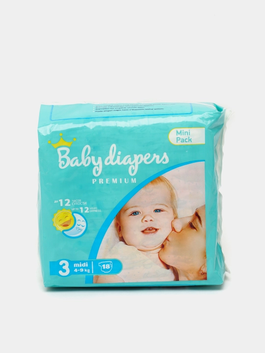 Детские подгузники Baby Diapers Midi #3, 18 шт - 