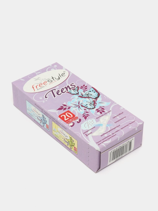 Kundalik ayollar gigiyenik tagligi Free Style Teens, binafsha hidi bilan, 20 dona