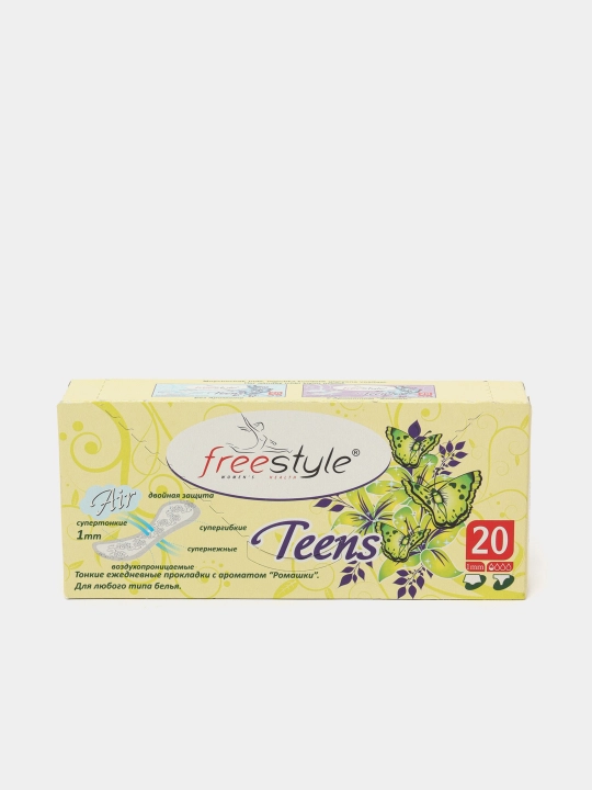 Прокладки женские гигиеническиее Free Style Teens с ароматом ромашки - 