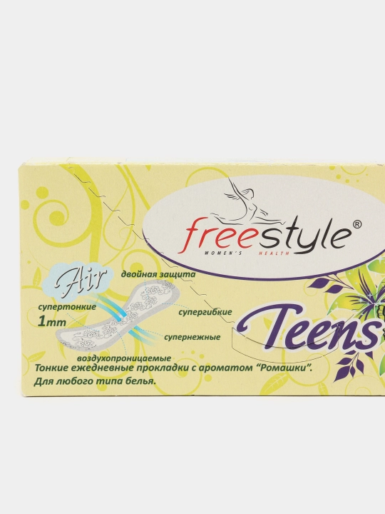 Kundalik ayollar gigiyenik prokladkalari Free Style Teens moychechak hushbo'y hidi bilan