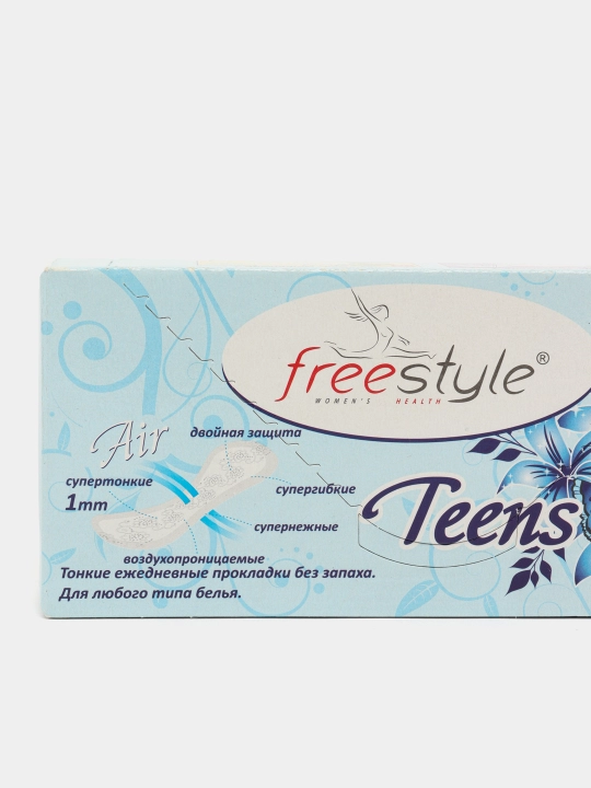 Kundalik ayollar gigiyenik prokladkalar "Free Style Teens" hushbo'y hidsiz, 20 dona