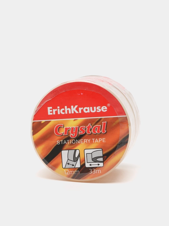 Клейкая лента ErichKrause Crystal, 12ммх33м