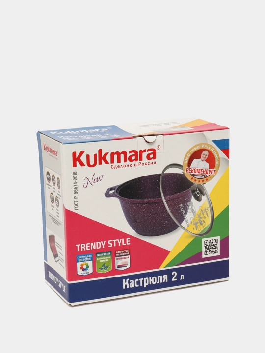 Kastryulka Kukmara Trendy style shisha qopqoq bilan