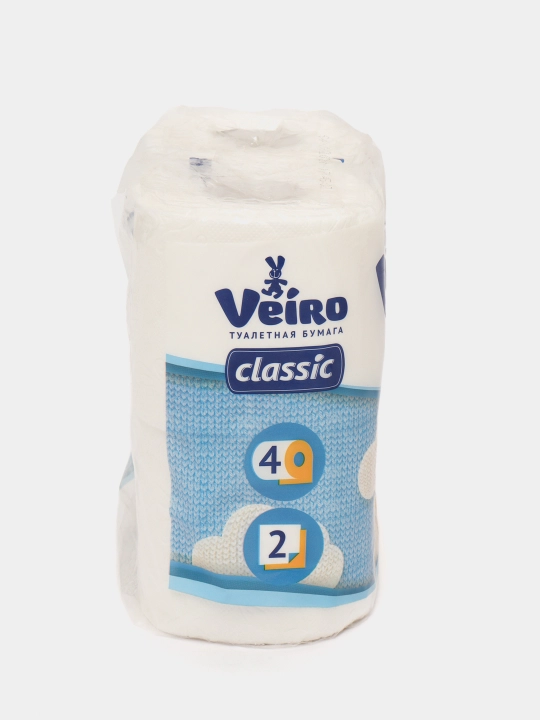Туалетная бумага Veiro Classic, белая, 4 рулона