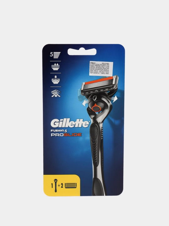Бритва с триммером Gillette Fusion ProGlide, 5 лезвий с углеродным покрытием, +2 кассеты