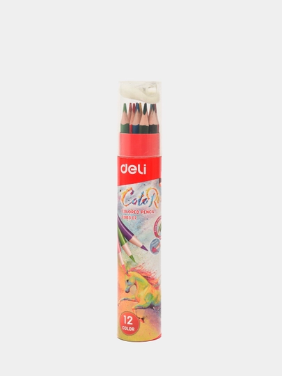 Цветные карандаши Deli EC00307 ColoRun, 12 цвета, q0000005477 — КАНЦТОВ-DL00307