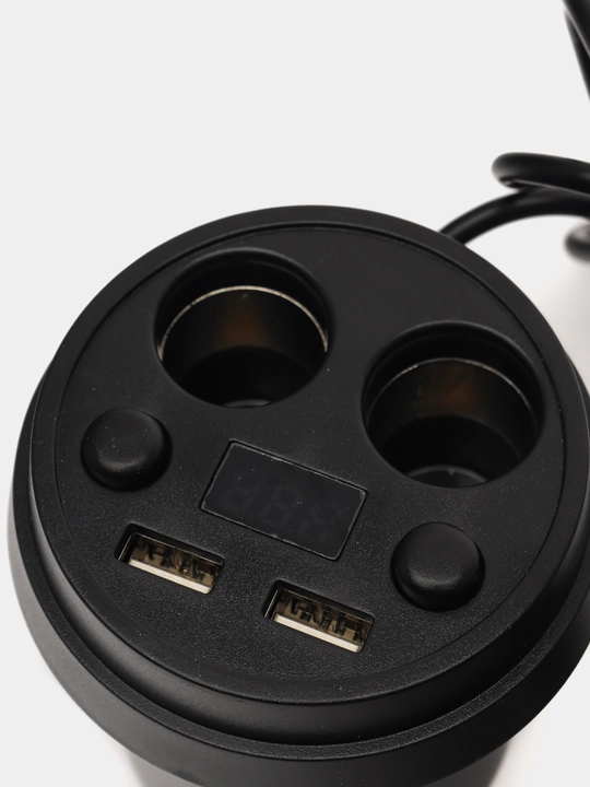 2 ta ulagichli avtomobil uchun adapter, 2 ta USB portli zaryadlovchi, stakan ushlagichda