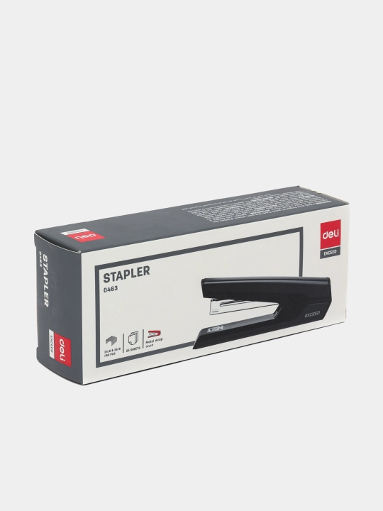 Stepler Deli E0463, 24/6, 26/6, 25 varaq, qora