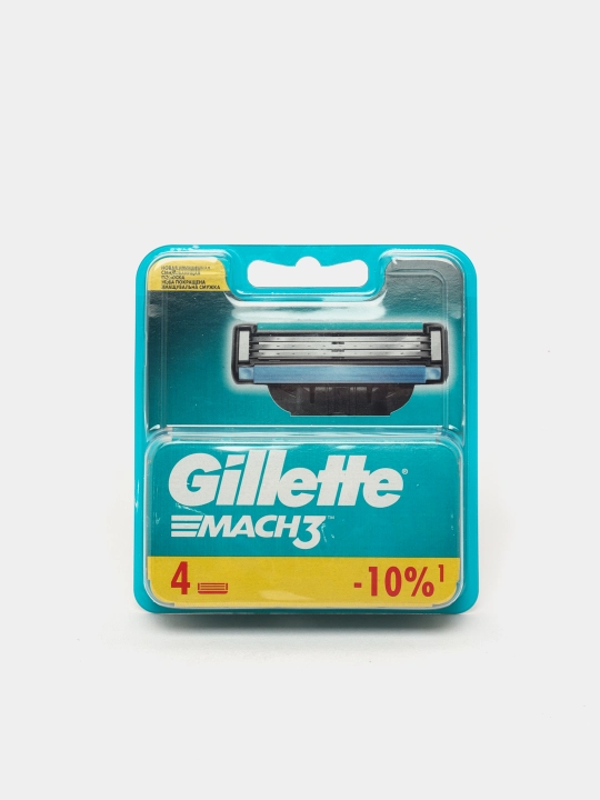Сменные Кассеты Gillette Mach3 Для Бритвы, с 3 лезвиями, прочнее, чем сталь, для точного бритья, 4 шт