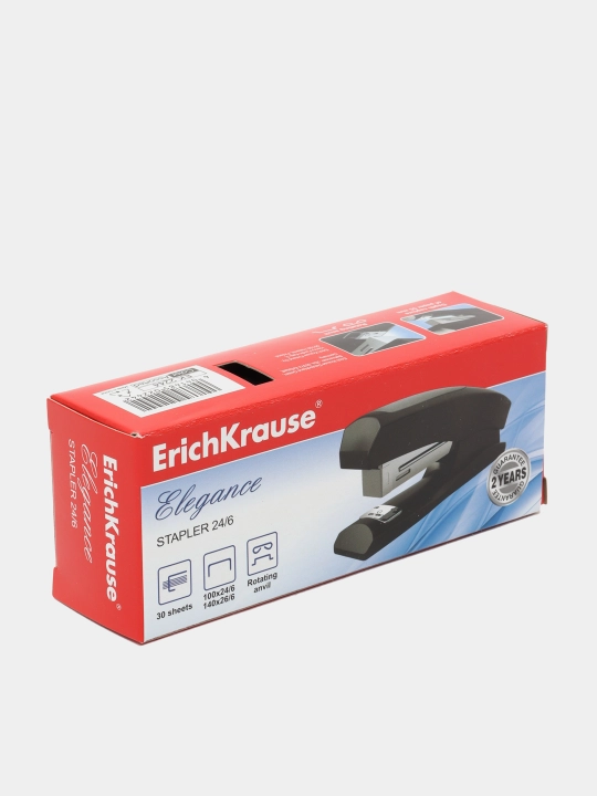 Stapler №24/6 ErichKrause Elegance yarim chiziqli 30 varaqgacha, turli xil