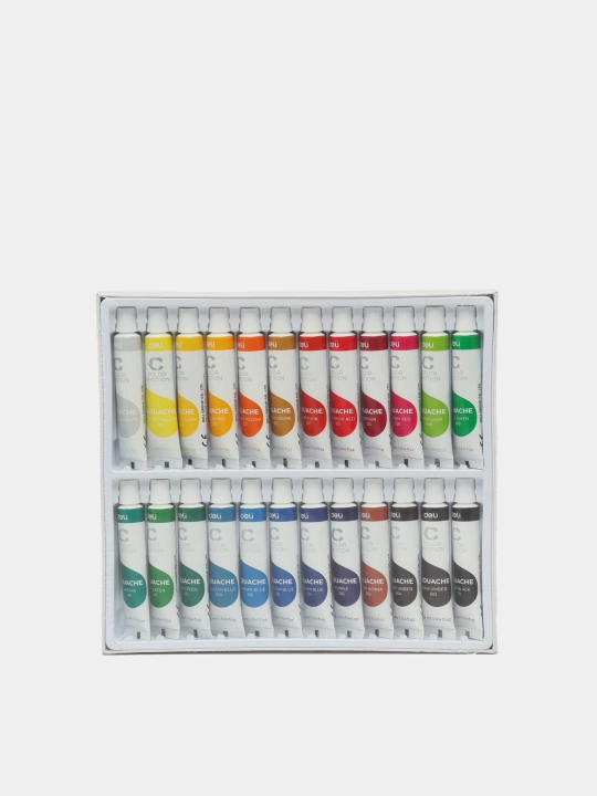 Краски гуашь Deli EC11-24 Color Emotion, 24 цвета, q0000012151