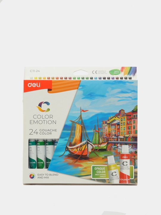 Guash bo'yoqlari Deli EC11-24 Color Emotion, 24 rang, q0000012151 - 