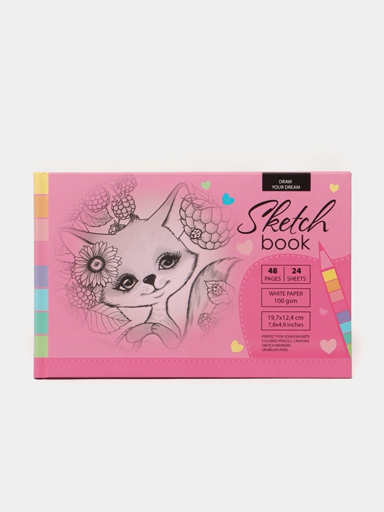 Sketchbook 7Bs, 197 * 124 mm, 24 varaq, mat laminatsiya, dizayn 21376 - 