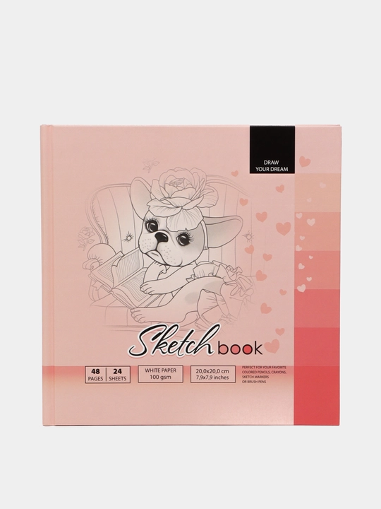 Sketchbuk 7Bs, 200 * 200 mm, 24 varaq, mat laminatsiya, dizayn 21404 q0000015110 - 