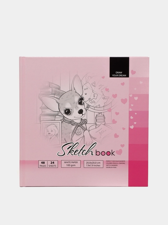 Sketchbuk 7Bs, 200 * 200 mm, 24 varaq, matli laminatsiya, dizayn 21403 q0000015109 - 