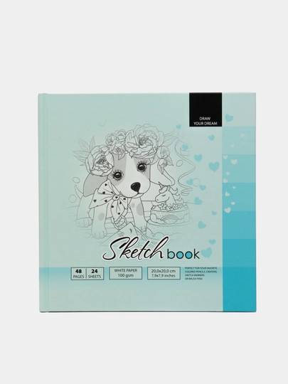 Sketchbuk 7BTs, 200*200 mm, 24 varaq, matli laminatsiya, dizayn 21408 q0000015114 - 