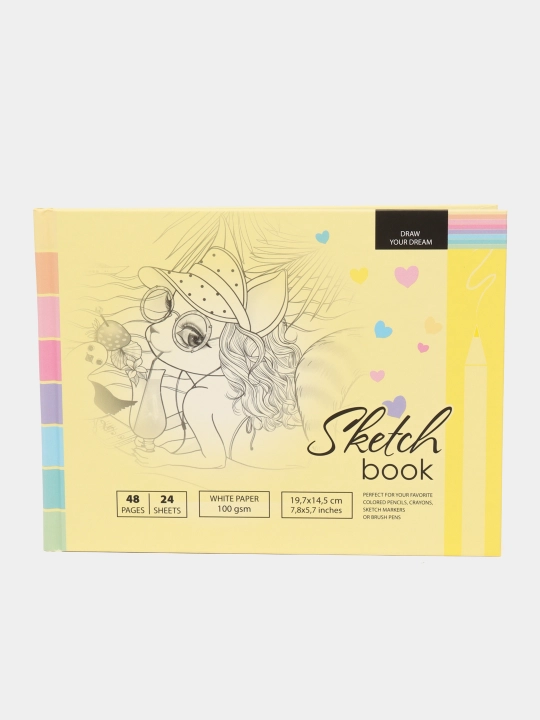 Sketchbook 21396 7Bs, mat laminatsiya, 197 * 145 mm, 24 varaq - 