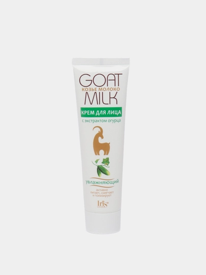 Yuz kremi Iris Cosmetic, bodring ekstrakti va echki suti bilan, 100 ml - 