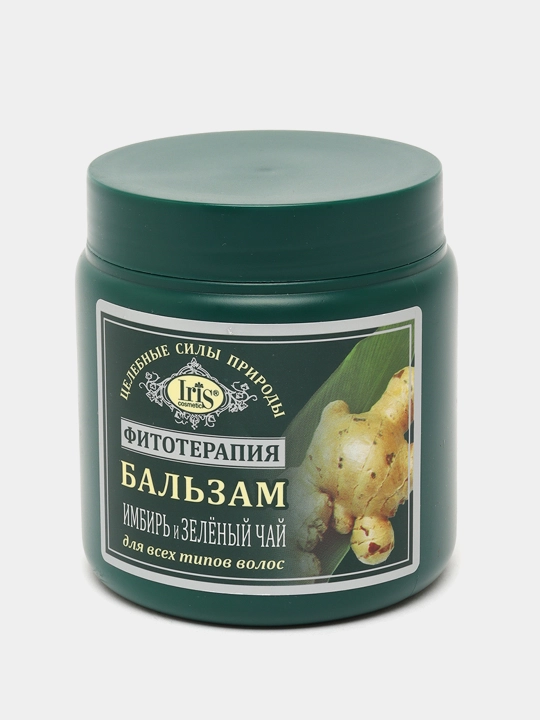 Бальзам для волос Iris Cosmetic Фитотерапия Имбирь и Зеленый чай, 500 мл - 