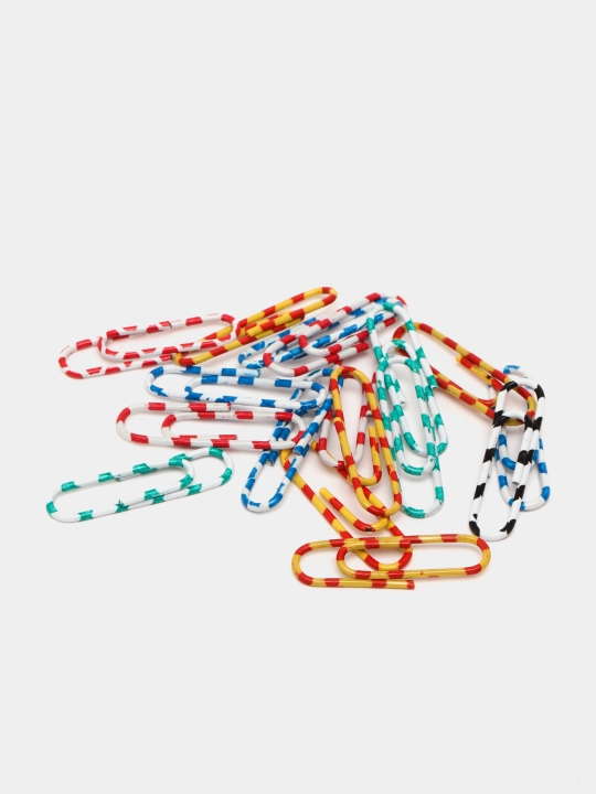Скрепки канцелярские Globus Zebra Assorted С28-70 ПЗ, цветные, 28 мм, 70 шт