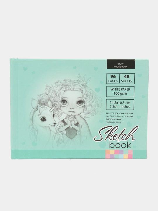 Sketchbuk 7Bs, 148 * 105 mm, A6, mat laminatsiya, dizayn 21419, 48 varaq - 