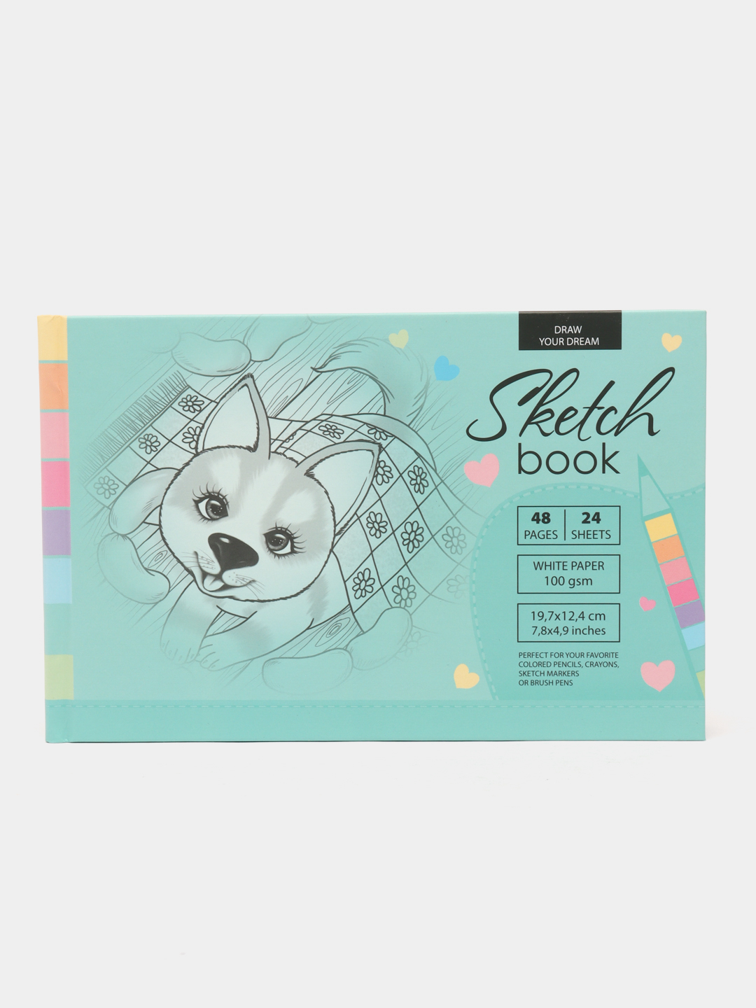Sketchbuk 21382 7Bs, mat laminatsiya, 197 * 124 mm, 24 varaq - 